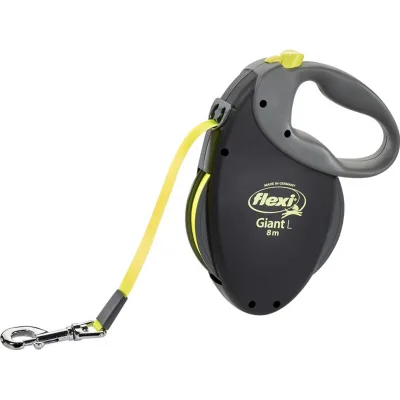 Повідець для собак Flexi Giant Neon L стрічка 8 м (чорний) (4000498015568)