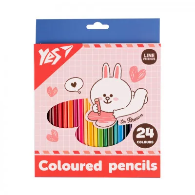 Олівці кольорові Yes 24 кольорів Line Friends Cony (290742)