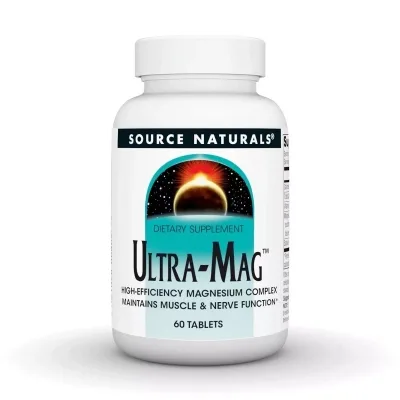Мінерали Source Naturals Ультра Магній та Вітамін В6, Ultra-Mag, 60 таблеток (SNS-00802)