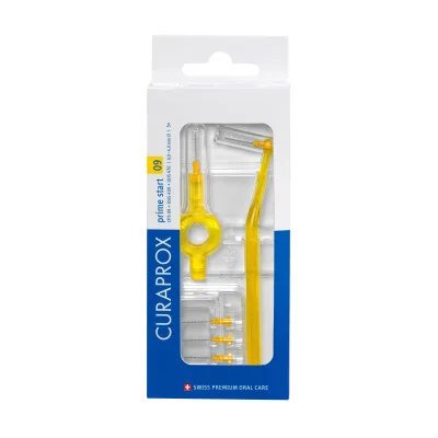 Щітки для міжзубних проміжків Curaprox Prime Start CPS 09 D 0.9 - 4 мм 5 шт. + 2 тримачі (7612412427837)