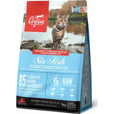 Сухий корм для кішок Orijen 6 Fish Cat&kitten 5.4 кг (0064992281540)