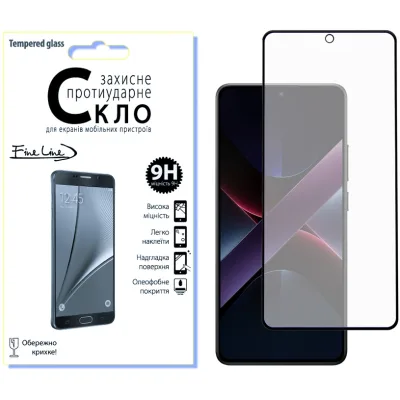 Скло захисне Fine Line Full Glue POCO X7 Pro Black (FL-TGFG-393)