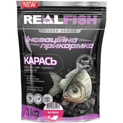 Прикормка Real Fish Silver Series Карась Малина 1kg (809.00.20)