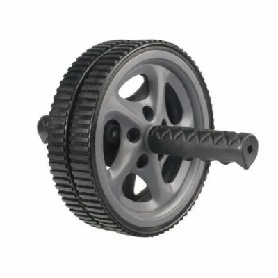 Ролик для преса LiveUp Exercise Wheel 18 см чорний, сірий LS3160B (6951376107272)