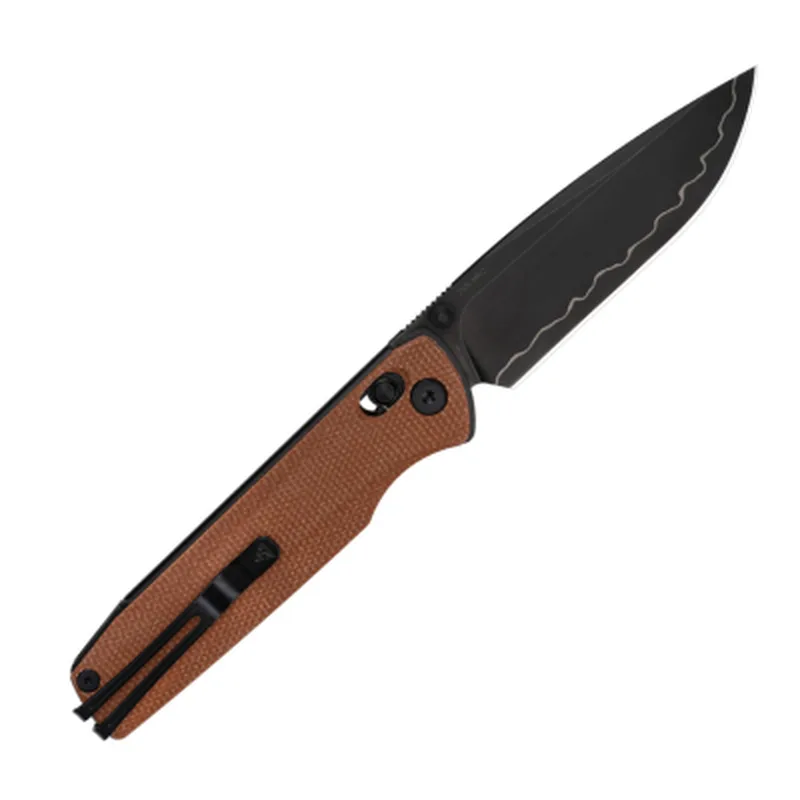 Ніж SRM Terrier 140Cr, Brown Micarta, Black Stonewash (258L-MN2)
