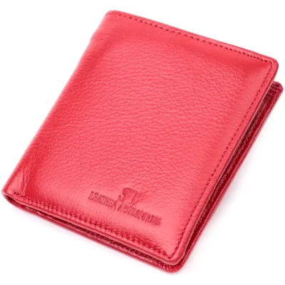 Гаманець ST Leather З натуральної шкіри Червоний (19465)