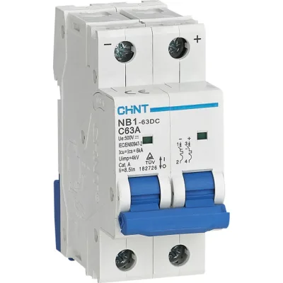 Автоматичний вимикач CHINT NB1-63DC 2P C16 DC500V