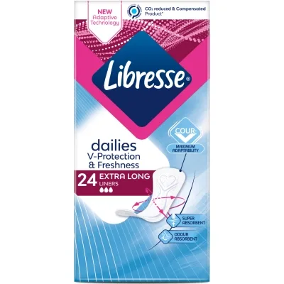 Щоденні прокладки Libresse Dailies Fresh Extra Long 24 шт. (7322540062656)