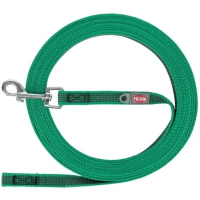 Повідець для собак Trixie Tracking leash прогумований S-M 5 м 15 мм зелений (4011905472607)