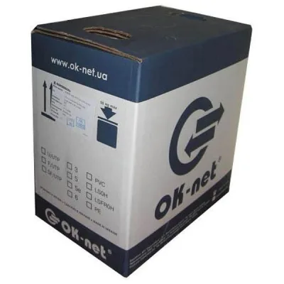 Кабель мережевий OK-Net FTP 305м cat.5e LSOH (FTP-cat.5E LSOH) (КПВонг-HFЭ-ВП (200) 4*2*0,51)