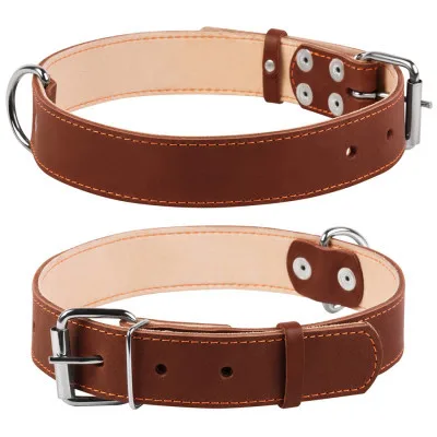 Нашийник для тварин Collar подвійний Ш 35 мм Д 48-63 см коричневий (02796)
