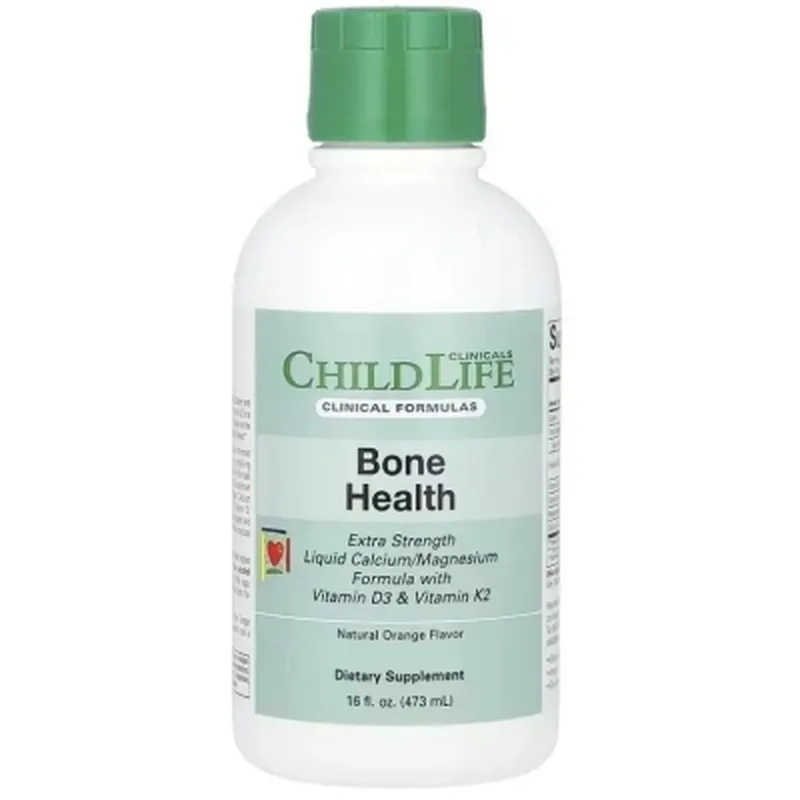 Вітамінно-мінеральний комплекс ChildLife Clinicals Кальцій та магній з вітамінами D3 та K2, смак апельсину, Liquid (CLC30702)