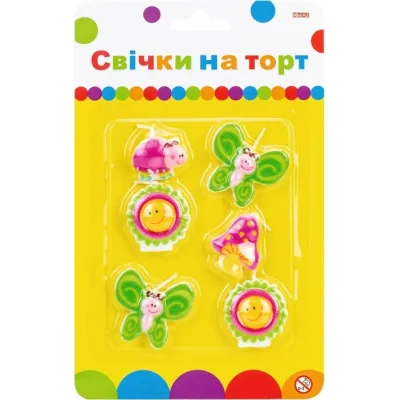 Свічка Maxi Весна 6 шт на торт (MX624030)