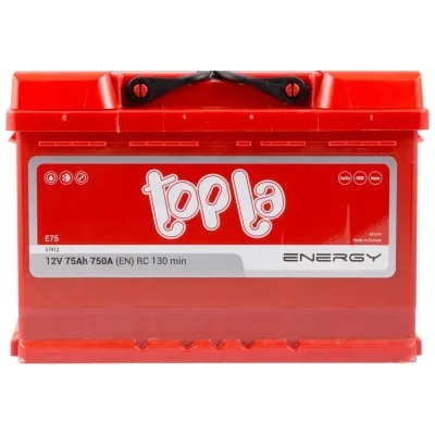Акумулятор автомобільний Topla 75 Ah/12V Energy Euro  750A (108 075)