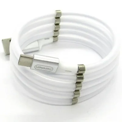 Дата кабель USB 2.0 AM to USB-C 1.0m 2.4A white Denmen (DN-D11T-WH)