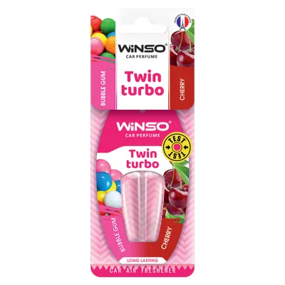 Ароматизатор для автомобіля WINSO Twin Turbo - Bubble Gum Cherry, (538360)
