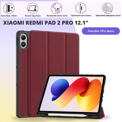 Чохол до планшета BeCover Flexible TPU Mate Xiaomi Redmi Pad 2 Pro 12.1" Red Wine (715610)