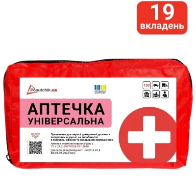Автомобільна аптечка Poputchik 02-022-М