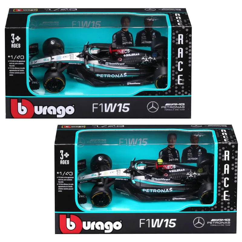Масштабна модель автомобіля Bburago Автомодель - Mercedes-AMG F1 W15 Performance (2024), 1:43 (18-38208)