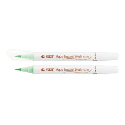 Художній маркер STA пензлик акварельний AQUA NATURAL BRUSH 3700, світло зелений (STA3700-42)