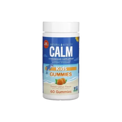 Мінерали Natural Vitality Магній для дітей, смак солодкий цитрус, CALM Kids Gummies, 60 жовт (PTG-04380)