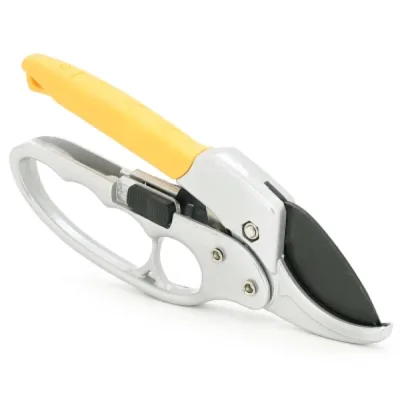 Секатор Voltronic YT-SK5Y, храповий механізм, 205мм, 25мм, сталь SK5, з фіксатором, Yellow/Gray, Blister (YT-SK5Y-Bl)