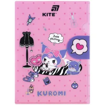 Папка - куточок Kite із клапаном A4 Kuromi- 2 (HK25-248-2)