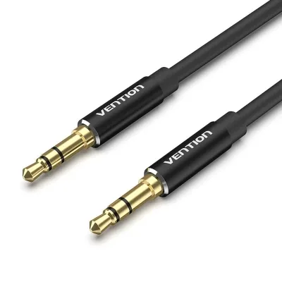 Кабель мультимедійний 3.5mm M to 3.5mm M 1.5m black Vention (BAXBG)
