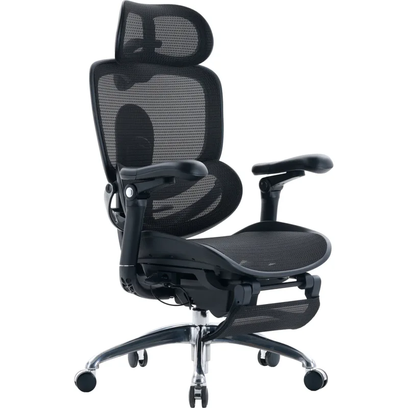 Офісне крісло Sihoo C300 PRO V2, Black, з підставкою для ног (C300-PRO-V2-B101-JT)