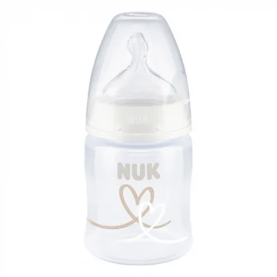 Пляшечка для годування Nuk First Choice Plus Серця 150 мл Бежева (3952402)