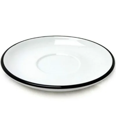 Блюдце Ancap серія Verona Colored Rims 14,5 см Pennellessa Black rims для серій "Verona (37254)