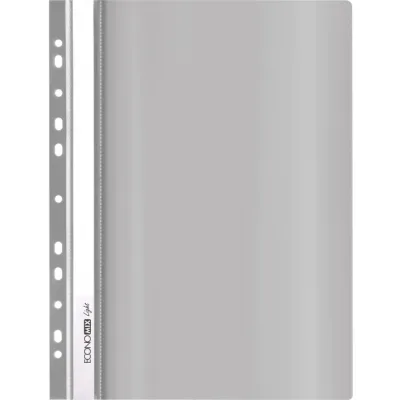 Папка-швидкозшивач Economix А4 Light з перфорації, сіра (E38504-10)