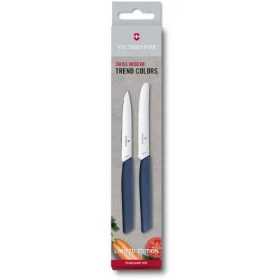 Набір ножів Victorinox Swiss Modern Paring Set 2шт Blue (6.9096.2L3)