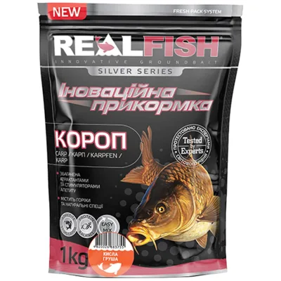 Прикормка Real Fish Silver Series Короп Кисла груша 1kg (809.00.26)