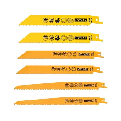 Полотно DeWALT деревина/деревина з цвяхами/метал, BIM, для шабельних пил, 6шт. (DT2444)