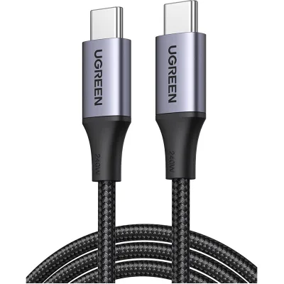 Дата кабель USB-C to USB-C 2.0m 240W space gray Ugreen (90440)
