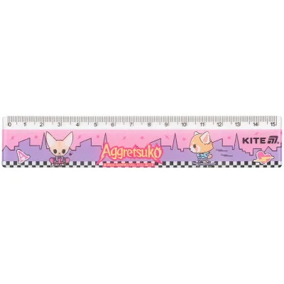 Лінійка Kite Aggretsuko , 15 см (AR25-090)