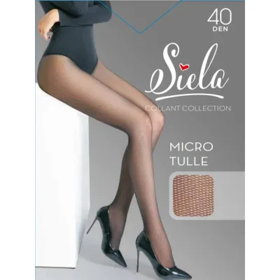 Колготи Siela Micro Tulle 40 Den Nero - 4 (4823102986937)