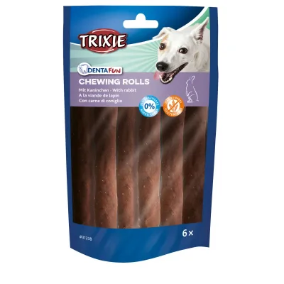 Ласощі для собак Trixie Denta Fun для чищення зубів з кроликом 70 г/6 шт (4011905313382)