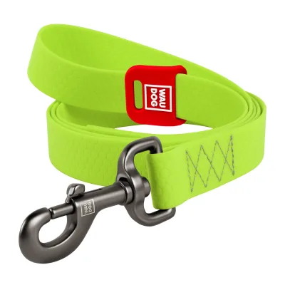 Повідець для собак WAUDOG Waterproof L-XXL Ш 25 мм Д 500 cм салатовий (27485)