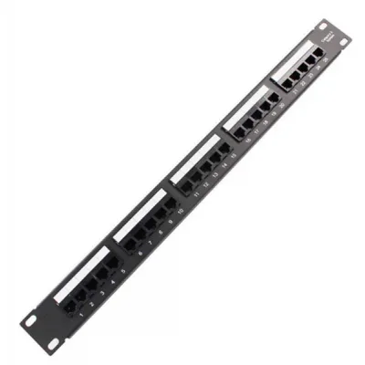 Патч-панель 19" телефонна 1U, 25xRJ-45, Cat.3, DUAL type Voltronic (PPU25-1U)