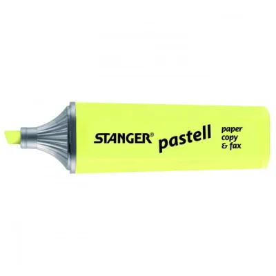 Маркер Stanger текстовий, 1-5мм, пастель, жовтий 10 шт (MARKER-TXT-STPASTY10)