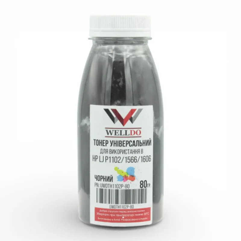 Тонер HP LJ P1560/1566/1600/Canon 728/712/CB435A, 80г Welldo (UWDTH1102P-80)