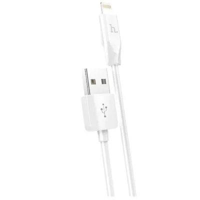 Дата кабель USB 2.0 AM to Lightning 1.0m 2.4A X1 white HOCO (6957531032007)