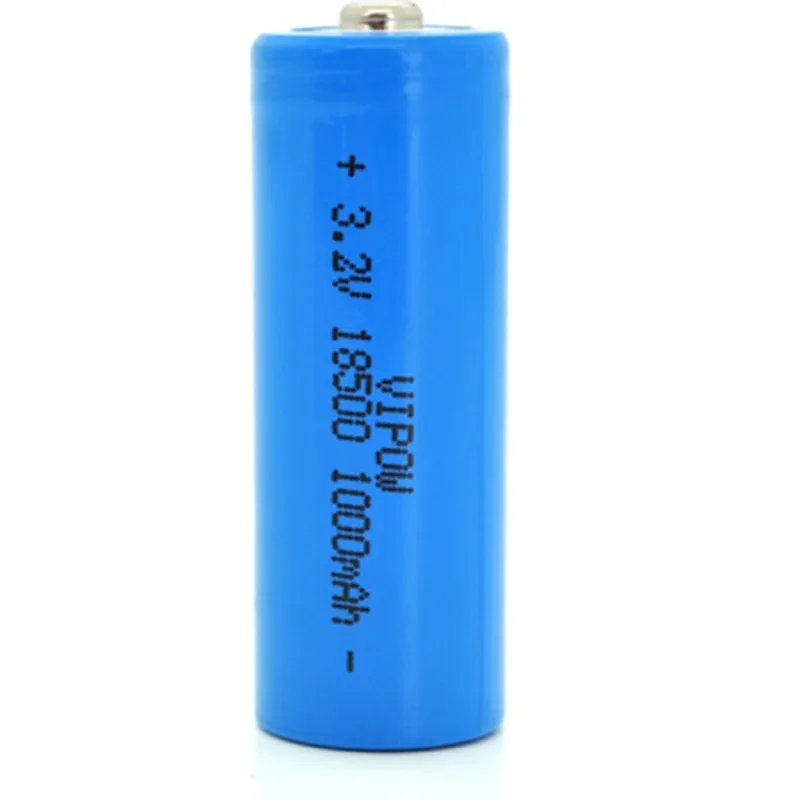 Vipow 18500 LiFePO4 TipTop, 1000mAh, 3.2V, Blue Q50/500 (IFR18500-600mAhTT)