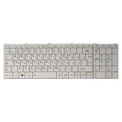 Клавіатура ноутбука PowerPlant TOSHIBA Satellite C850, C870 білий, білий фрейм (KB311781)