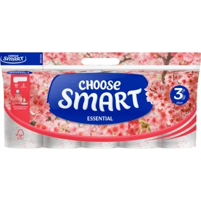 Туалетний папір Smart Tissue Essential Peach 3 шари 10 рулонів (5944582100138)