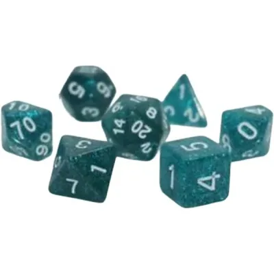 Набір кубиків для настільних ігор Games 7 Days Glitter 7 Dice Set - Aqua (g7dglit09)
