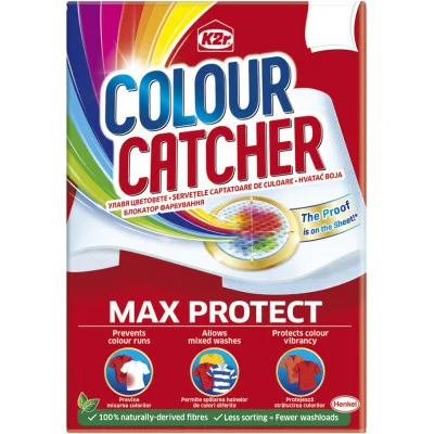 Серветки для прання K2r Colour Catcher кольоропоглинаючі 10 шт. (9000101528824/9000101015980)