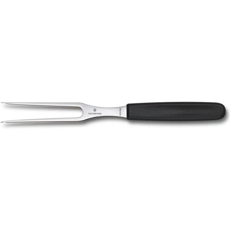 Кухонна виделка Victorinox Carving Flat 15см з чорн. ручкою